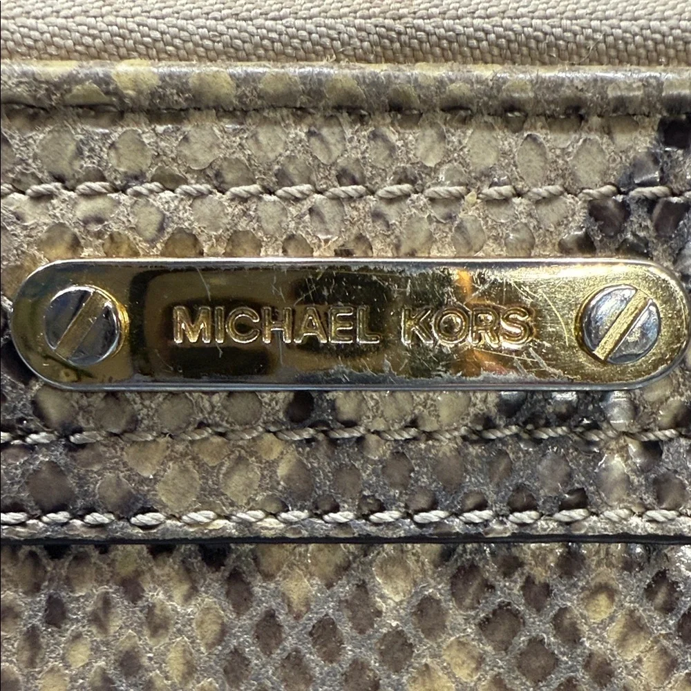 Michael Kors Tan Snake Print Wallet - Picture 3 of 8